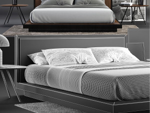 envy queen bed set 3D Model