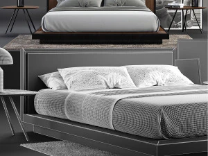 envy queen bed set 3D Model