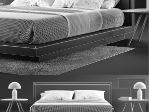 envy queen bed set 3D Model