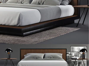 envy queen bed set 3D Model
