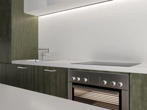 green modern kitchen 3D Model