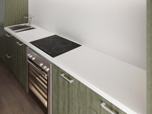 green modern kitchen 3D Model
