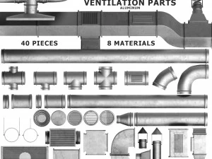 parts ventilation system set 01 3D Model