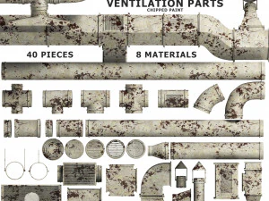 parts ventilation system set 01 3D Model