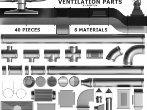 parts ventilation system set 01 Modèle 3D