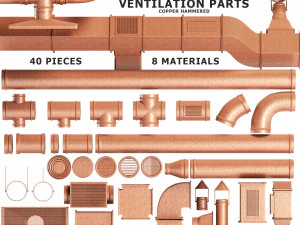 parts ventilation system set 01 3D Model