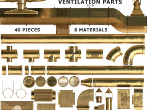 parts ventilation system set 01 3D Model