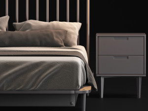 modern bed living wayfair home 3Dモデル
