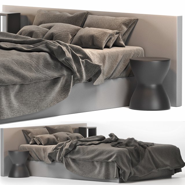 modern bed living wayfair home 3D Model .c4d .max .obj .3ds .fbx .stl .blend 