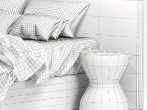 modern bed living wayfair home 3D Model