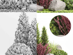 wicker woven tree topiary - indoor plant 222 3D Model