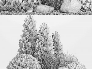 wicker woven tree topiary - indoor plant 222 Modelo 3D