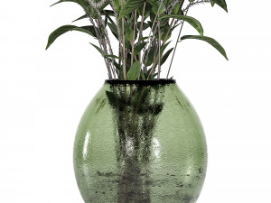 a bouquet of nettle and magnolia 3D-Modell