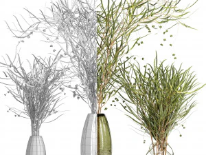 a bouquet of grass 3D Model
