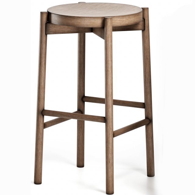 kotan high stool wood by conde house 3D Модель .c4d .max .obj .3ds .fbx .stl .blend 