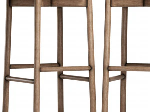 kotan high stool wood by conde house 3D Model