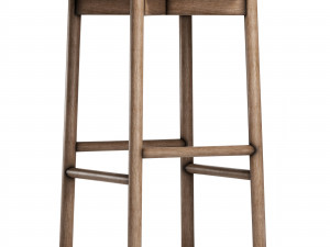 kotan high stool wood by conde house 3D Модель