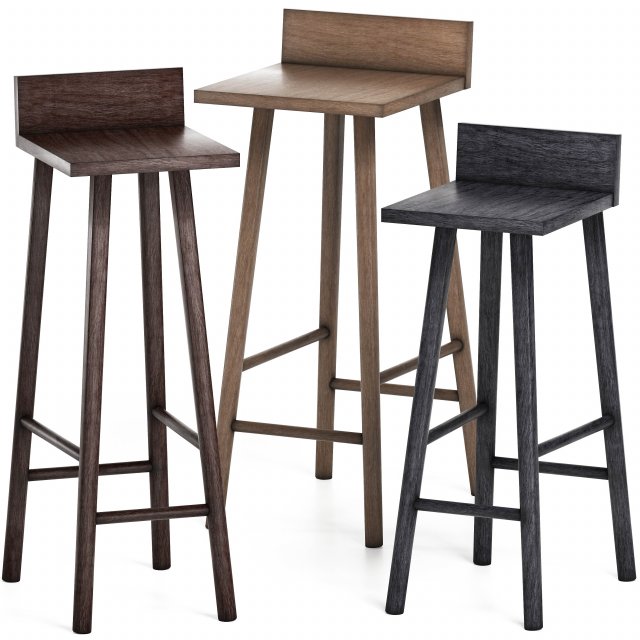 barfly stool by neil david 3D Model .c4d .max .obj .3ds .fbx .stl .blend 