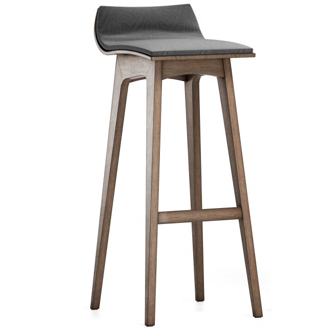 morph bar padded seat by zeitraum 3D Model .c4d .max .obj .3ds .fbx .stl .blend 