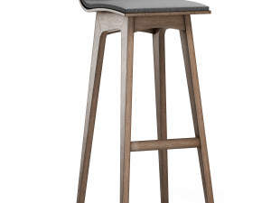 morph bar padded seat by zeitraum 3D Model