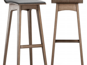 morph bar padded seat by zeitraum 3D Model