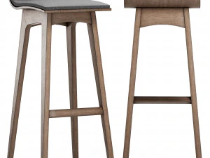 morph bar padded seat by zeitraum 3D Model