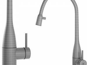 kwc eve lever mixer pull out aerator covered Modelo 3D