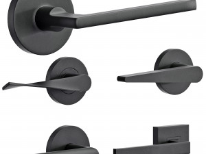 basic handles door 6 materials 3D Models