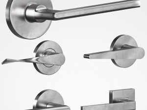 basic handles door 6 materials 3D Model