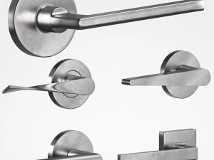 basic handles door 6 materials 3D Model