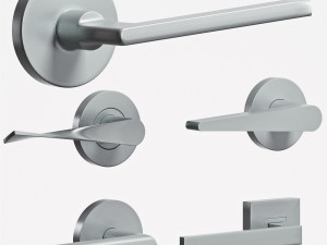 basic handles door 6 materials 3D Model