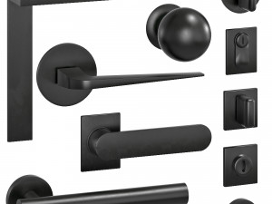 handles for doors 5 materials 3D Model