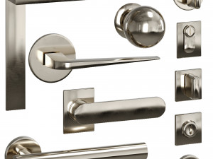 handles for doors 5 materials 3D Model