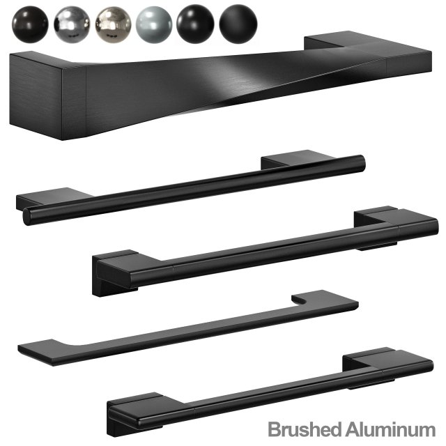 handles door 6 materials Modèle 3D .c4d .max .obj .3ds .fbx .stl .blend 