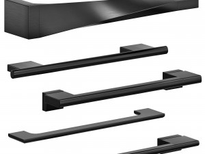 handles door 6 materials 3D Model