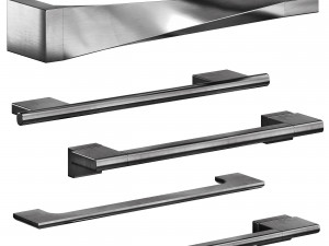 handles door 6 materials Modèle 3D