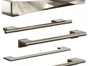 handles door 6 materials Modèle 3D
