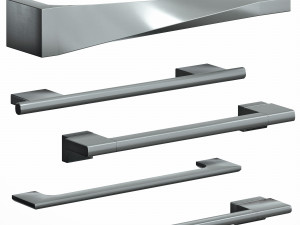 handles door 6 materials Modèle 3D