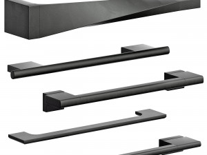 handles door 6 materials Modèle 3D