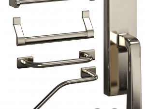 handles for doors 5 materials 3D मॉडल