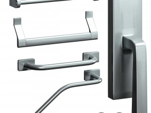 handles for doors 5 materials 3D मॉडल