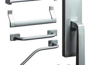 handles for doors 5 materials 3D Model