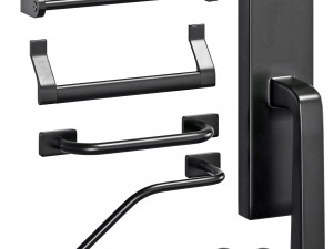 handles for doors 5 materials 3D मॉडल
