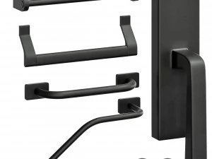 handles for doors 5 materials 3D Model