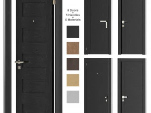 인테리어 문 1 3D 모델