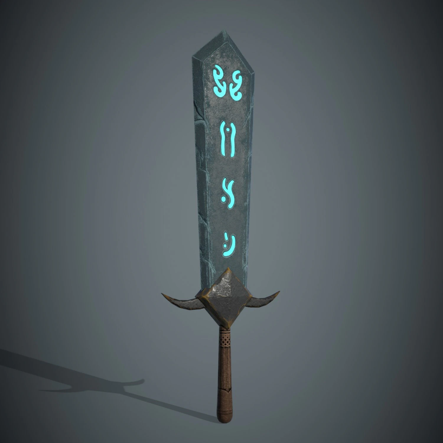 espada de pedra azul Modelo 3D .c4d .max .obj .3ds .fbx .stl .blend