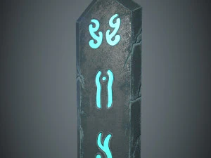 espada de pedra azul Modelo 3D