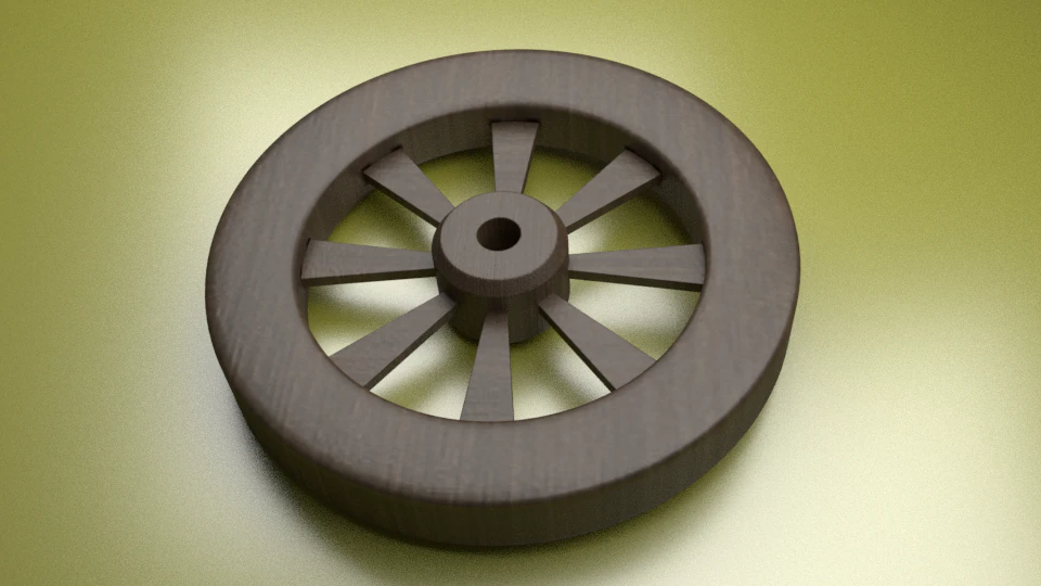wagon wheel 3D Model .c4d .max .obj .3ds .fbx .stl .blend