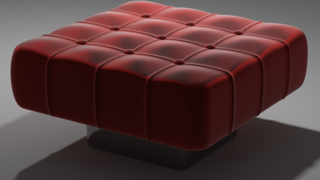 ottoman 3D Модель .c4d .max .obj .3ds .fbx .stl .blend 