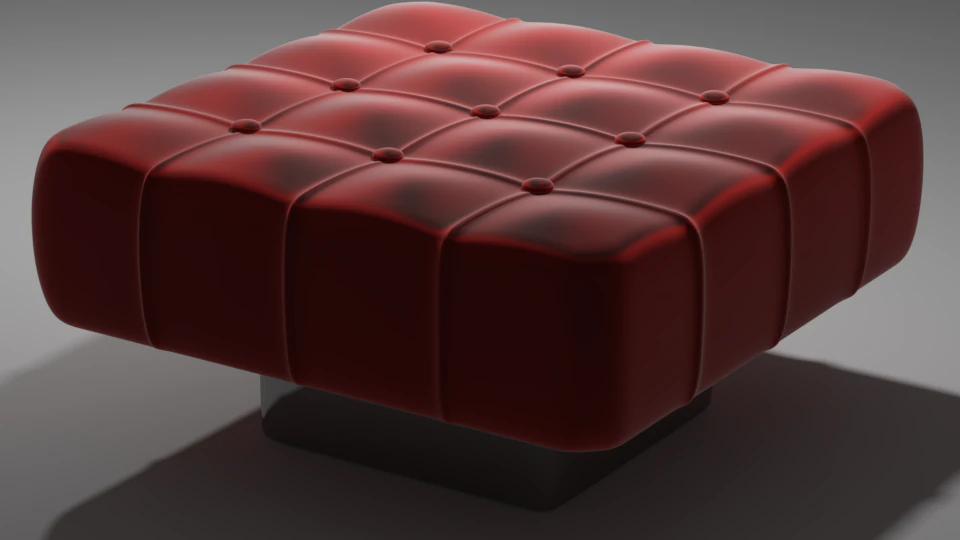 ottoman 3D Model .c4d .max .obj .3ds .fbx .stl .blend 